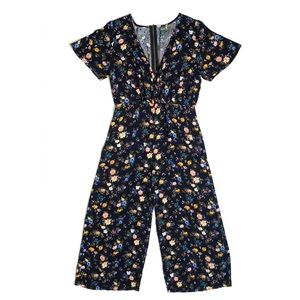 Wild Fable black floral v neck jumpsuit